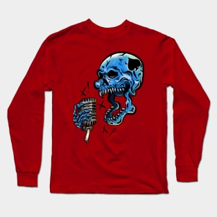 Screaming Spades Skull Long Sleeve T-Shirt